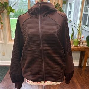 Prana Brown Zip-Up Hoodie